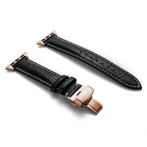 Bracelet de montre en véritable cuir de vache, compatible avec les montres connectées 42mm 44mm 45mm 46mm 49mm, réglable et universel | Sulvida