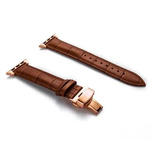 Bracelet de montre en véritable cuir de vache, compatible avec les montres connectées 42mm 44mm 45mm 46mm 49mm, réglable et universel | Sulvida