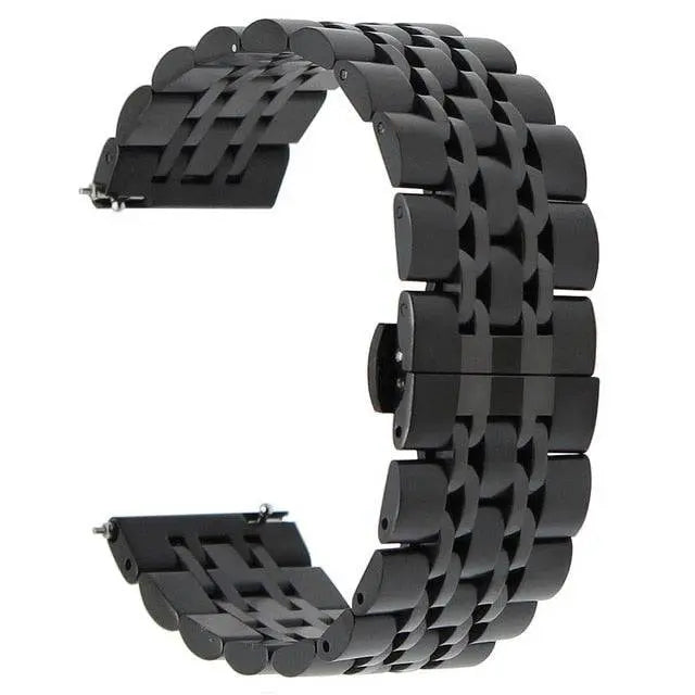 Bracelet à maillons en acier pour Galaxy Watch 22mm, réglable, en acier inoxydable, argenté ou doré, bracelet pour montre connectée | Sulvida