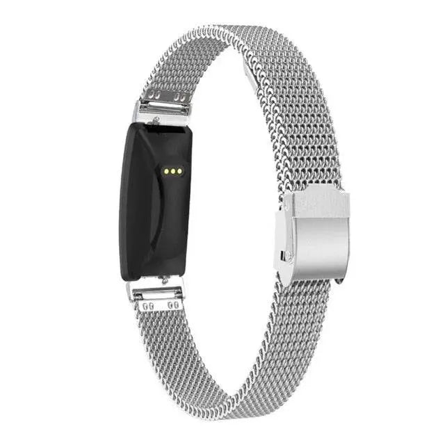 Bracelet de montre en maille d’acier inoxydable pour tracker d’activité - réglable, respirant et confortable, accessoire pour montre connectée | Sulvida