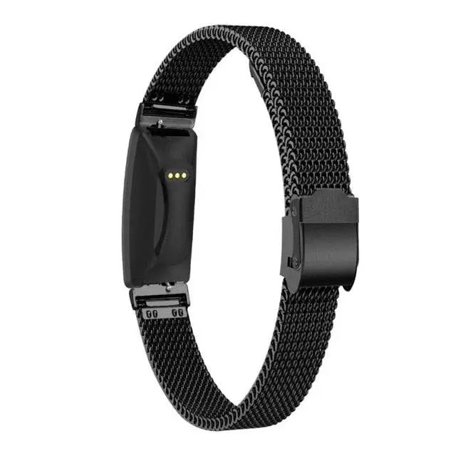 Bracelet de montre en maille d’acier inoxydable pour tracker d’activité - réglable, respirant et confortable, accessoire pour montre connectée | Sulvida
