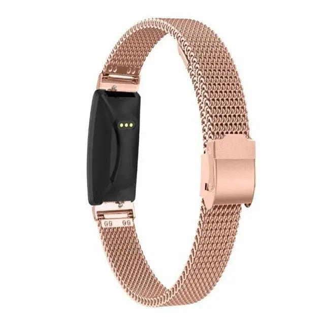 Bracelet de montre en maille d’acier inoxydable pour tracker d’activité - réglable, respirant et confortable, accessoire pour montre connectée | Sulvida