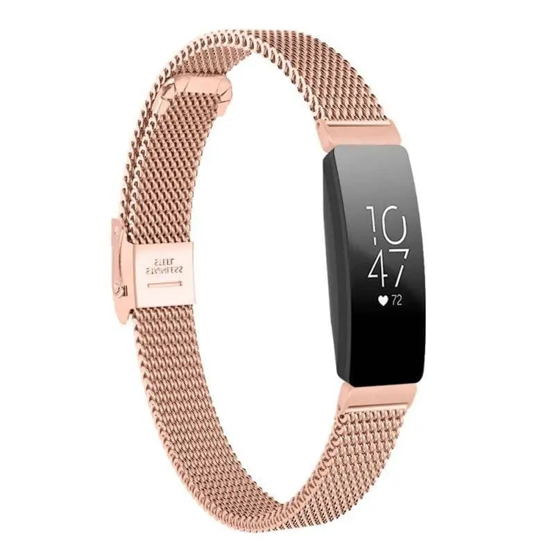 Bracelet de montre en maille d’acier inoxydable pour tracker d’activité - réglable, respirant et confortable, accessoire pour montre connectée | Sulvida