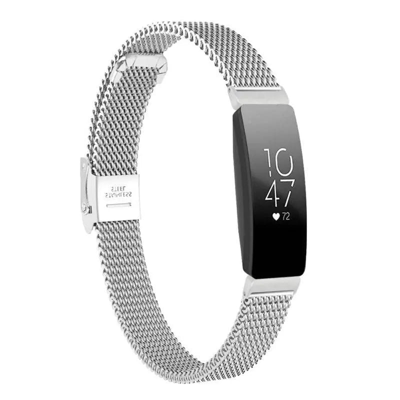 Bracelet de montre en maille d’acier inoxydable pour tracker d’activité - réglable, respirant et confortable, accessoire pour montre connectée | Sulvida