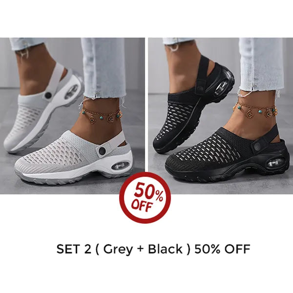 Sandalen met Mesh Bovenkant en Dikke Zool voor Dames – Comfortabel Schoeisel met Luchtkussen | Sulvida