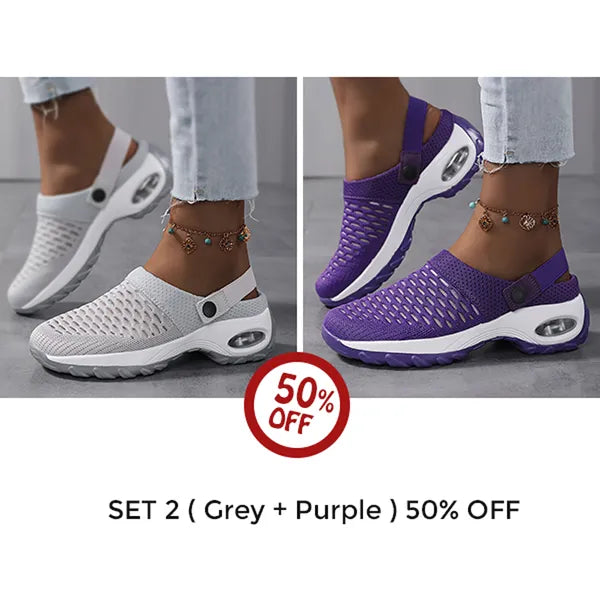 Sandalen met Mesh Bovenkant en Dikke Zool voor Dames – Comfortabel Schoeisel met Luchtkussen | Sulvida