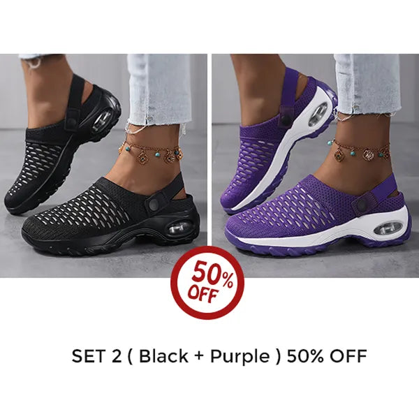 Sandalen met Mesh Bovenkant en Dikke Zool voor Dames – Comfortabel Schoeisel met Luchtkussen | Sulvida