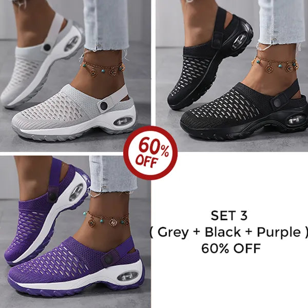 Sandalen met Mesh Bovenkant en Dikke Zool voor Dames – Comfortabel Schoeisel met Luchtkussen | Sulvida