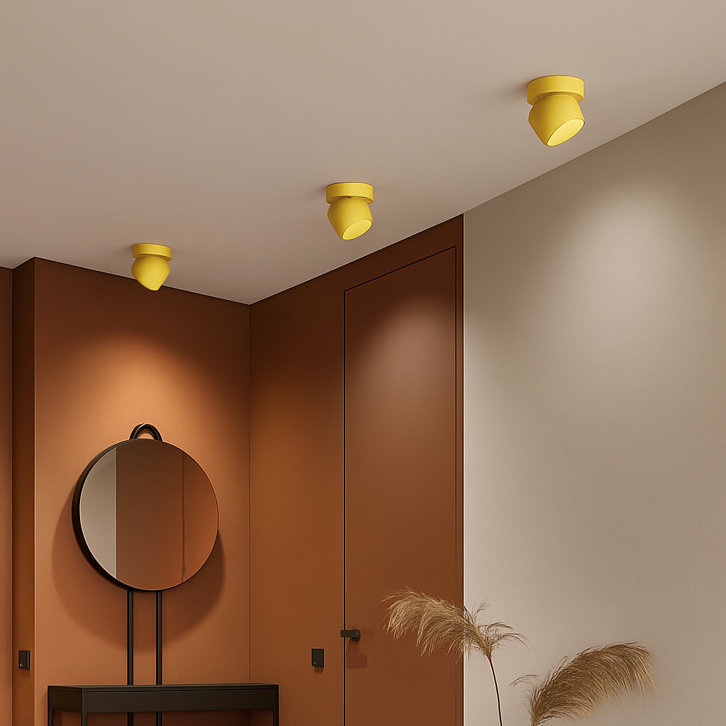 Verstelbare plafondspot LED met 360° draaiing 7W aluminium richtbaar accentlicht zwart wit grijs roze | Sulvida