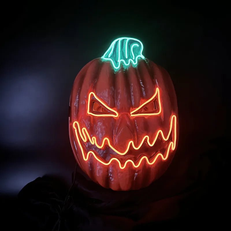 LED Pompoen Masker met Drie Lichtstanden voor Halloween Feesten Griezel Kostuum Verkleedpartij Horror | Sulvida