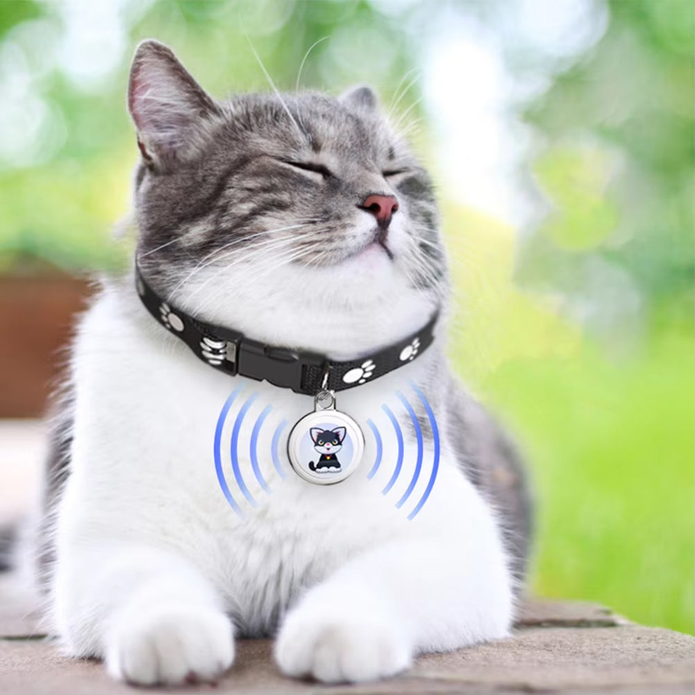 Traceur GPS pour chat avec Bluetooth, détection de proximité, étanche, compact, localisation de l’animal en temps réel | Sulvida