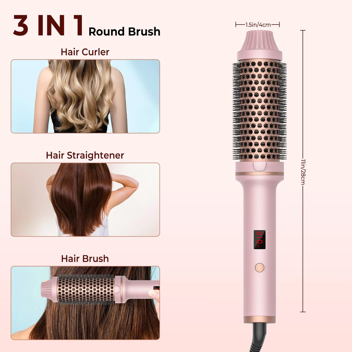 Lisseur en céramique avec technologie ionique négative, protège les cheveux de la chaleur pour un résultat brillant | Sulvida