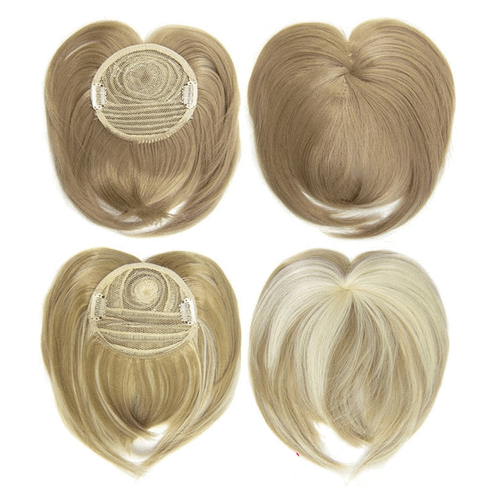 Extension à clip pour cheveux courts, pour plus de volume, cheveux synthétiques, blond platine, blond cendré, doré et noir, extension de cheveux à clip pour femme | Sulvida