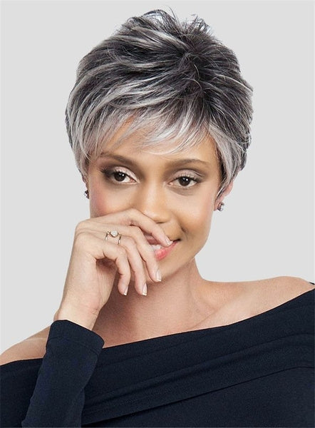 Extension à clip pour cheveux courts, pour plus de volume, cheveux synthétiques, blond platine, blond cendré, doré et noir, extension de cheveux à clip pour femme | Sulvida