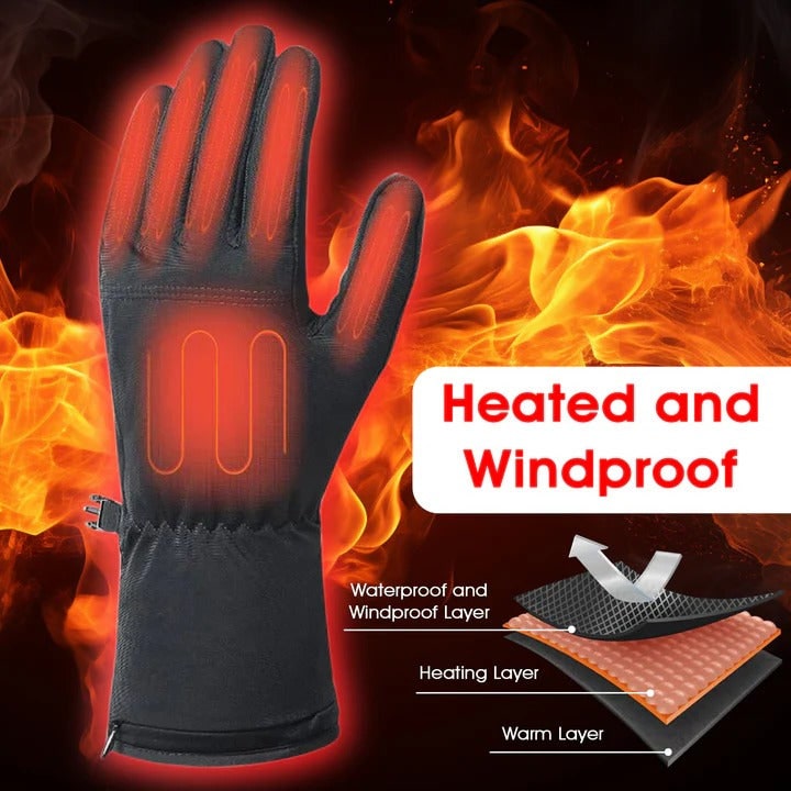 Verwarmde Binnenhandschoenen Oplaadbaar met Instelbare Temperatuur Winterhandschoenen voor Wintersport | Sulvida