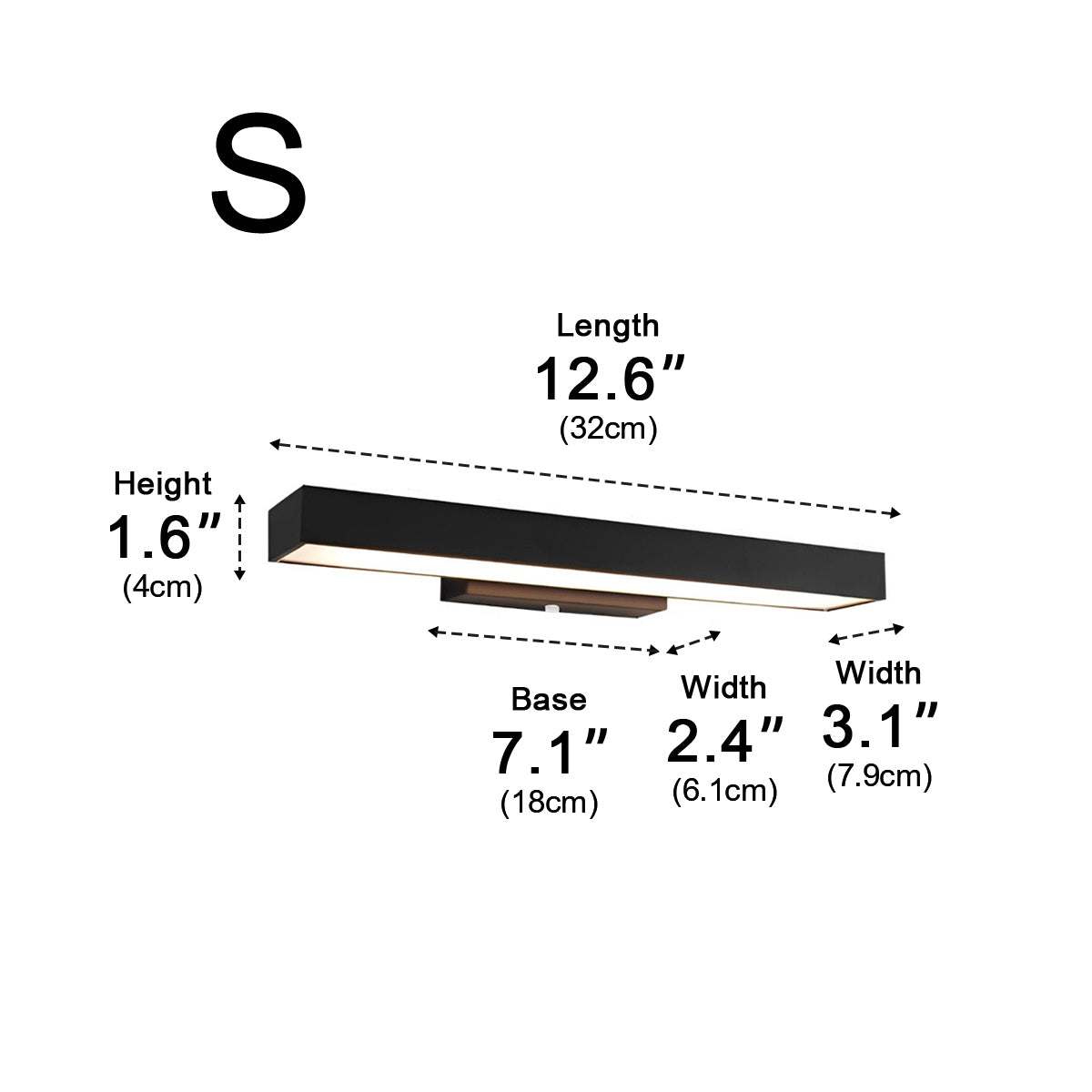 Wandlamp Buiten Rechthoekig Zwart met Bewegingssensor Waterdicht LED Buitenverlichting voor Gevel en Tuin | Sulvida