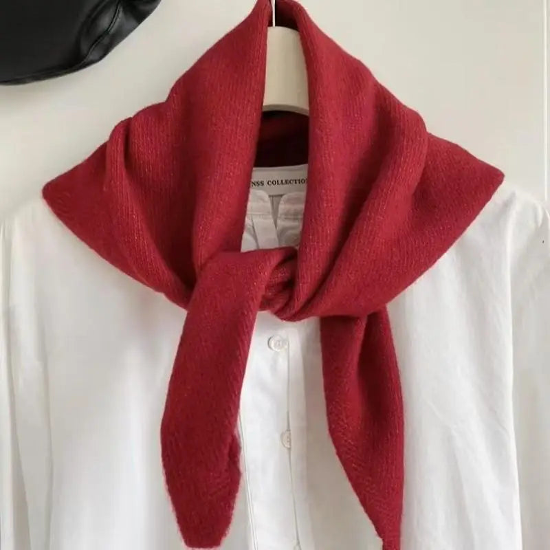 Gebreide Driehoekige Sjaal Dames Winter Zachte Warmte Stijlvol Ontwerp Comfortabel Herfst Koud Weer Accessoire | Sulvida