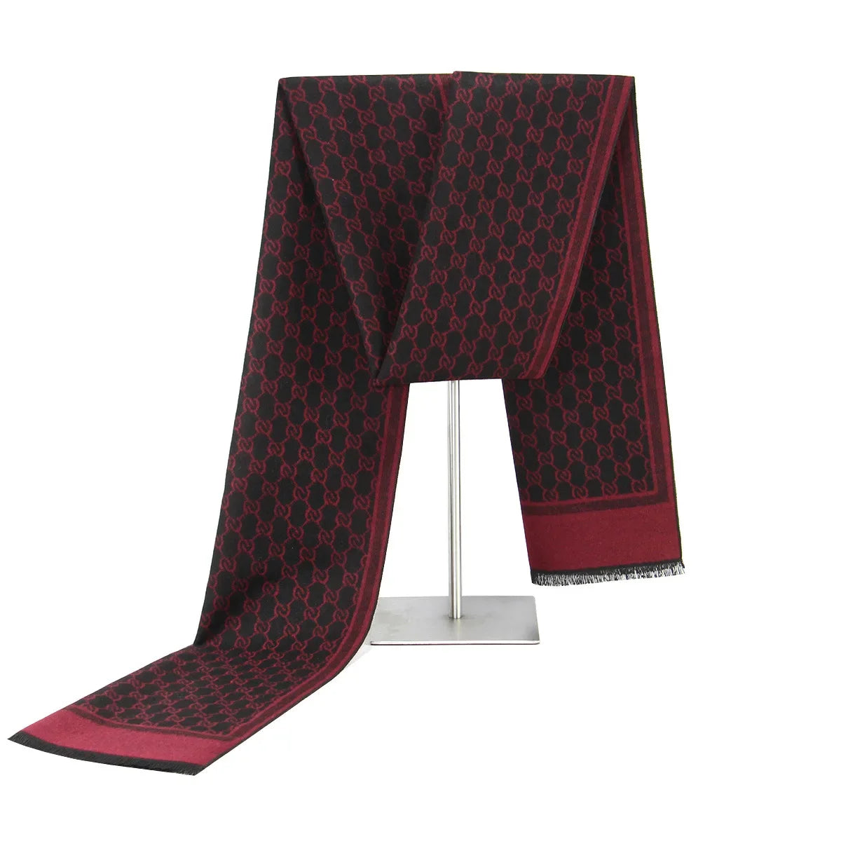 Wintersjaal Kasjmierzacht Patroon met Franjes Warm Elegant Stijlvol Accessoire voor Dagelijks Gebruik Comfort | Sulvida