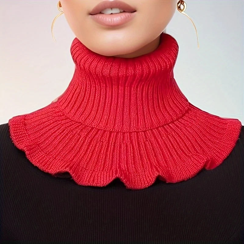 Gebreide Colsjaal voor Dames Elegante Halsverwarmende Kraag Winteraccessoire Gehaakte Nekverwarmer Sjaal | Sulvida