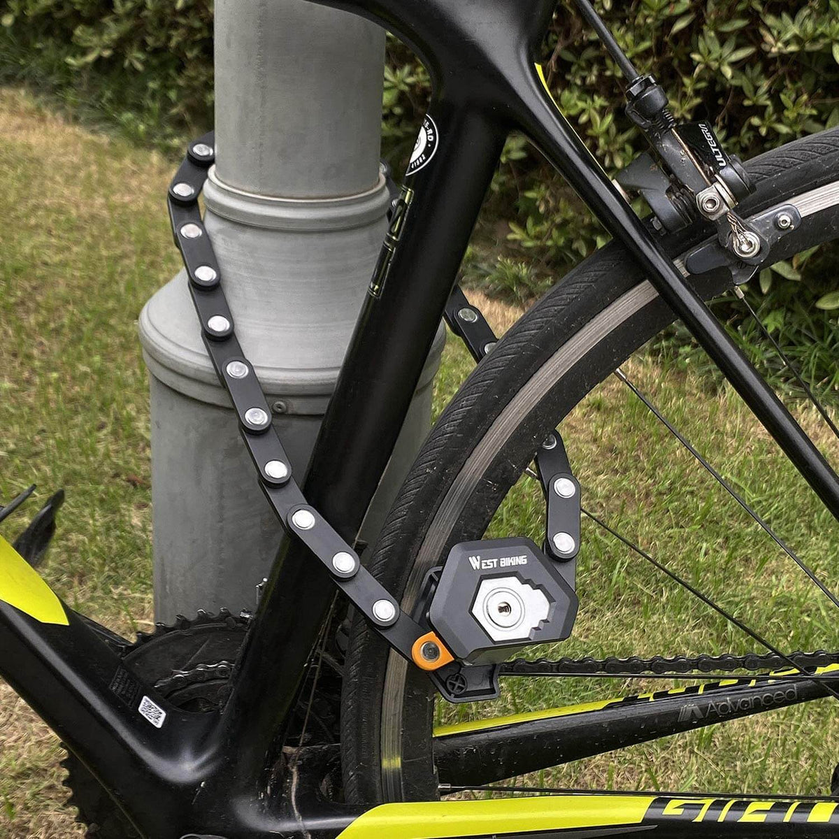 Vouwbaar Fietsslot Staal 78cm Zwart Kettingslot met Montagebeugel voor Fiets E-bike Scooter Mountainbike | Sulvida