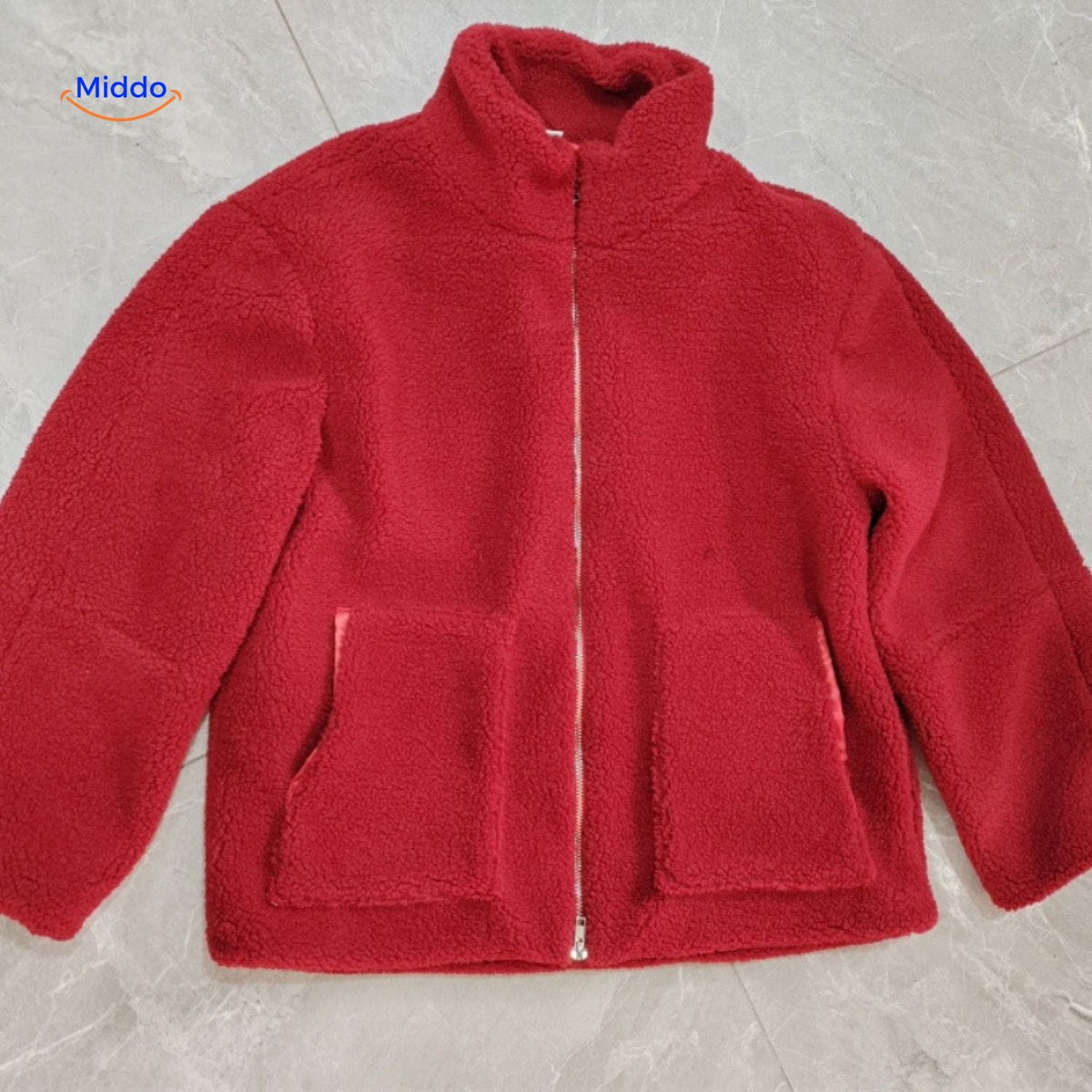 Teddy Fleece Jas Dames Hoogkraag Lamswol Winterjas Warm Oversized Soft Touch Comfortabel Pluche Teddy Coat | Sulvida