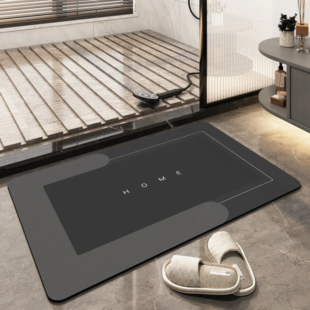 Antislip Badmat Microvezel voor Douche en Bad Ovaal 60×40 cm Zwart Grijs Blauw Groen Absorberend Antislip | Sulvida