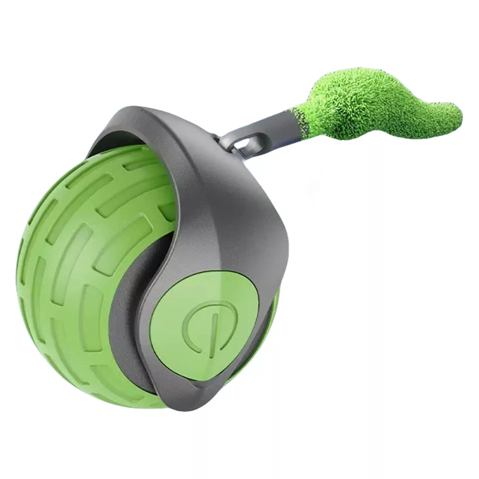 Interactieve Speelbal met Bewegingssensor en Veren voor Katten Automatisch Rollend USB Oplaadbaar Kattenbal | Sulvida