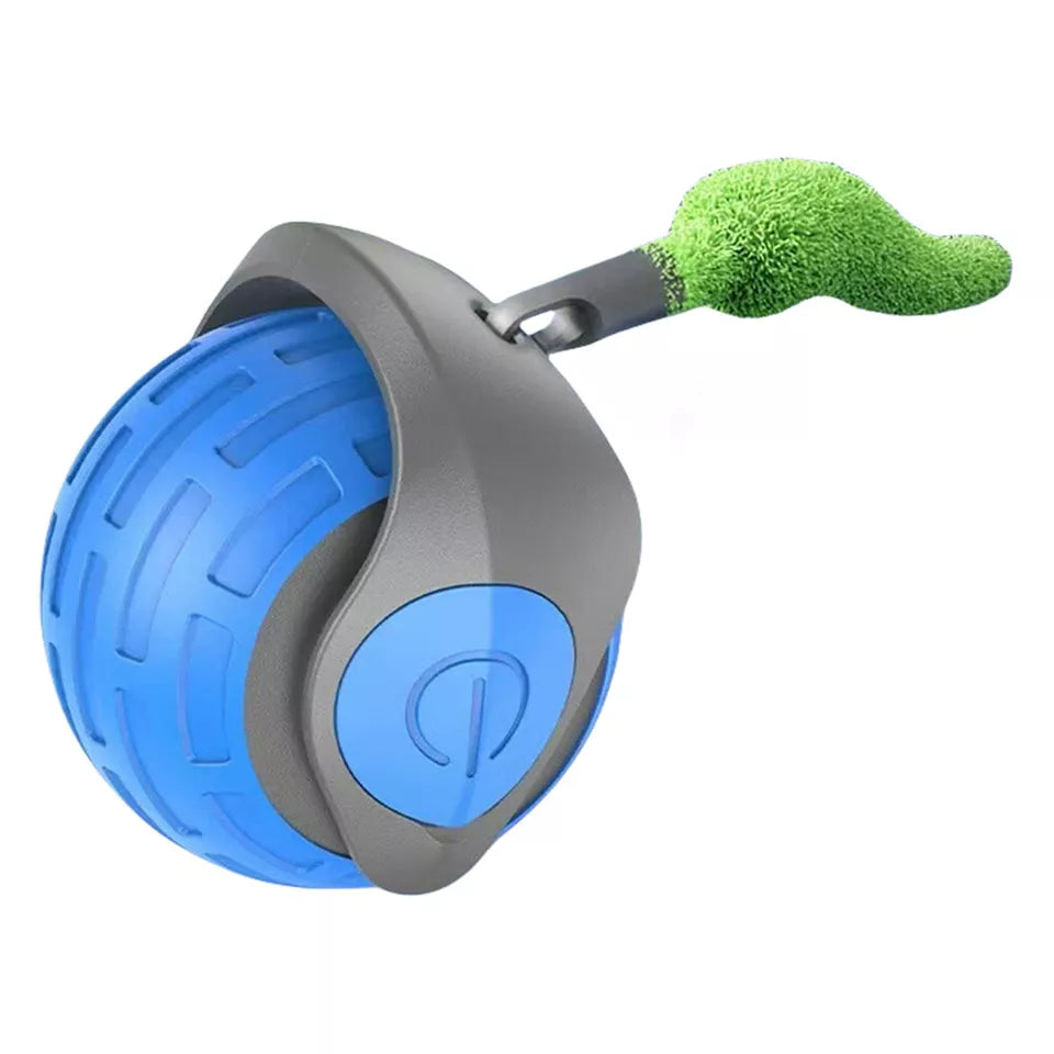 Interactieve Speelbal met Bewegingssensor en Veren voor Katten Automatisch Rollend USB Oplaadbaar Kattenbal | Sulvida