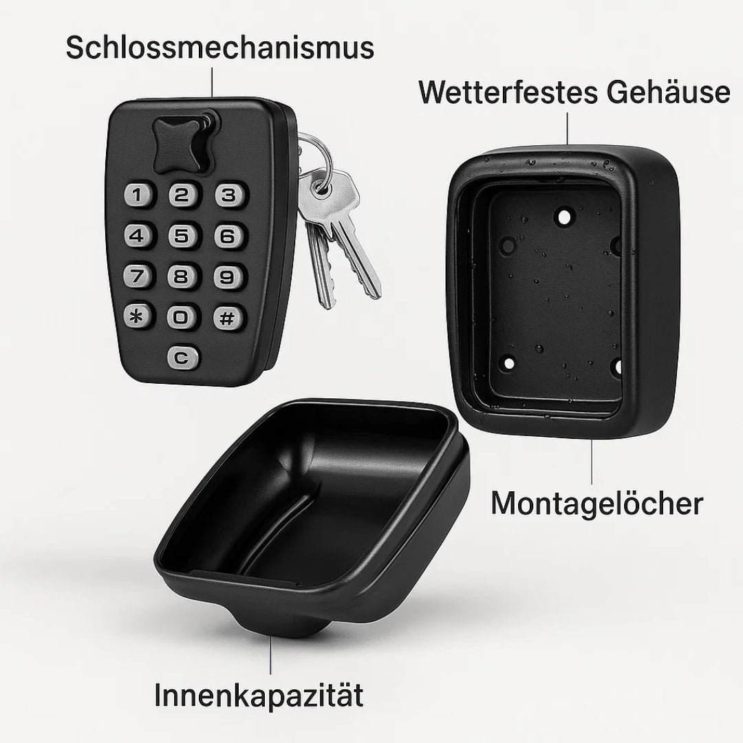 Wandmontage sleutelkluis met code voor buiten – weerbestendige sleutelbox voor veilige sleutelopslag en toegang | Sulvida