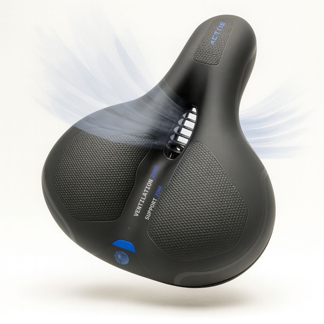 Comfortabel Fietszadel met Verende Zitting en Reflector — Ergonomische Gelvulling — Universele Pasvorm voor Dames en Heren — Waterdicht Mountainbike MTB Stadsfietszadel | Sulvida