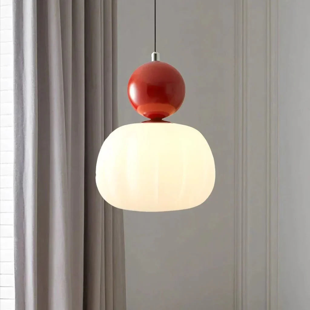 Hanglamp Art Deco Crème Ø16cm Metaal Glas G9 Eettafel Woonkamer Keuken Pendellamp Vintage Designlamp | Sulvida
