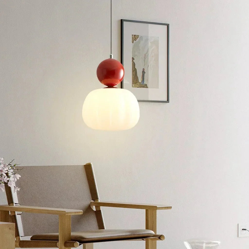 Hanglamp Art Deco Crème Ø16cm Metaal Glas G9 Eettafel Woonkamer Keuken Pendellamp Vintage Designlamp | Sulvida