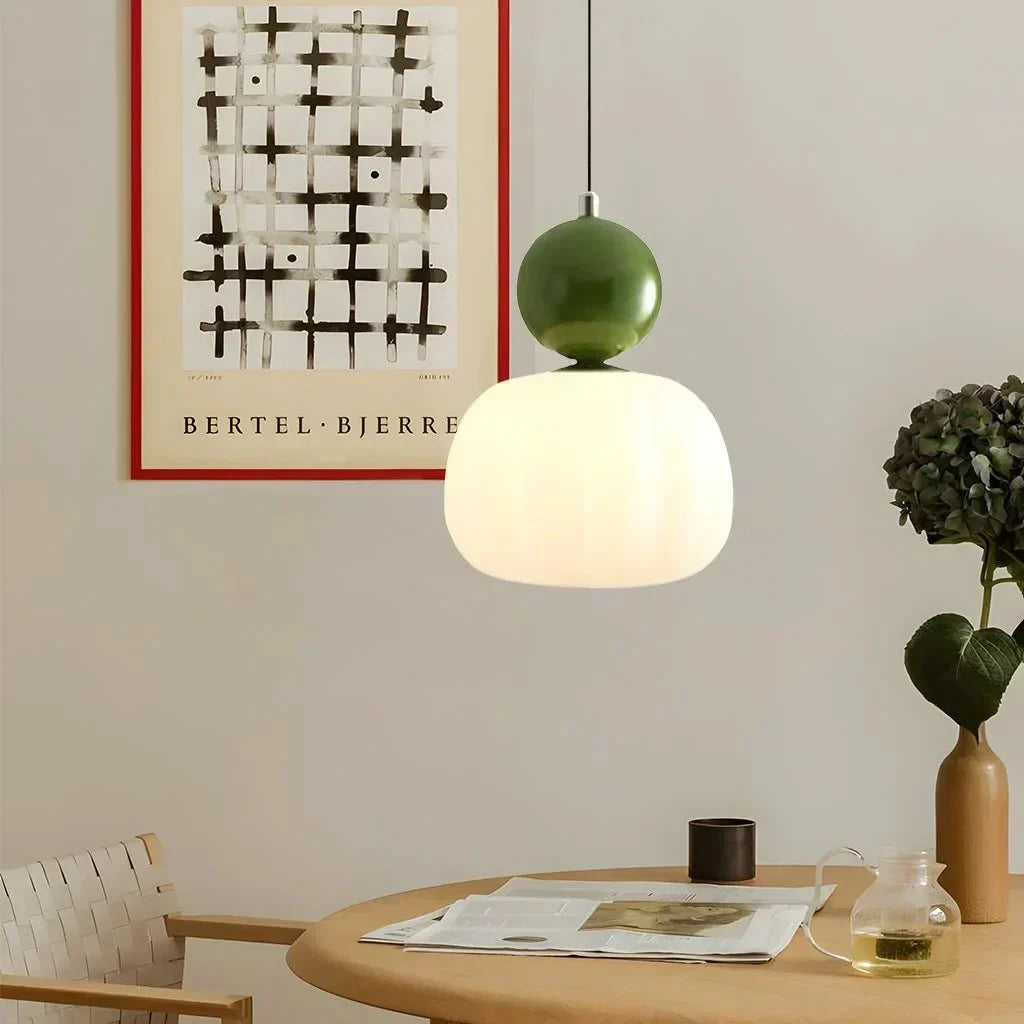 Hanglamp Art Deco Crème Ø16cm Metaal Glas G9 Eettafel Woonkamer Keuken Pendellamp Vintage Designlamp | Sulvida