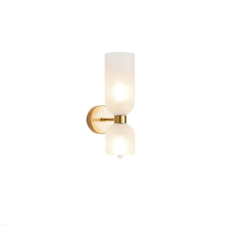 Glazen Wandlamp Cilindervorm Dubbele Lichtbron Eetkamer Slaapkamer Hal Blauw Grijs Wit Metaal E12 Modern | Sulvida