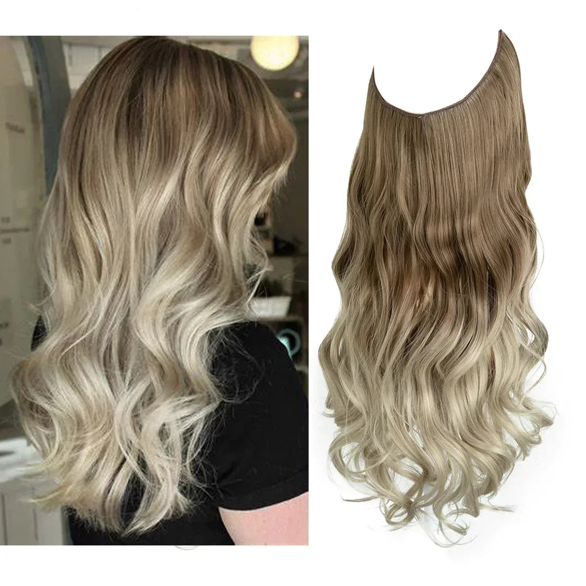 Haarextensies 100% Echt Haar Volume en Lengte Hittebestendig Extensions Natuurlijke Look Styling Haarverlening | Sulvida