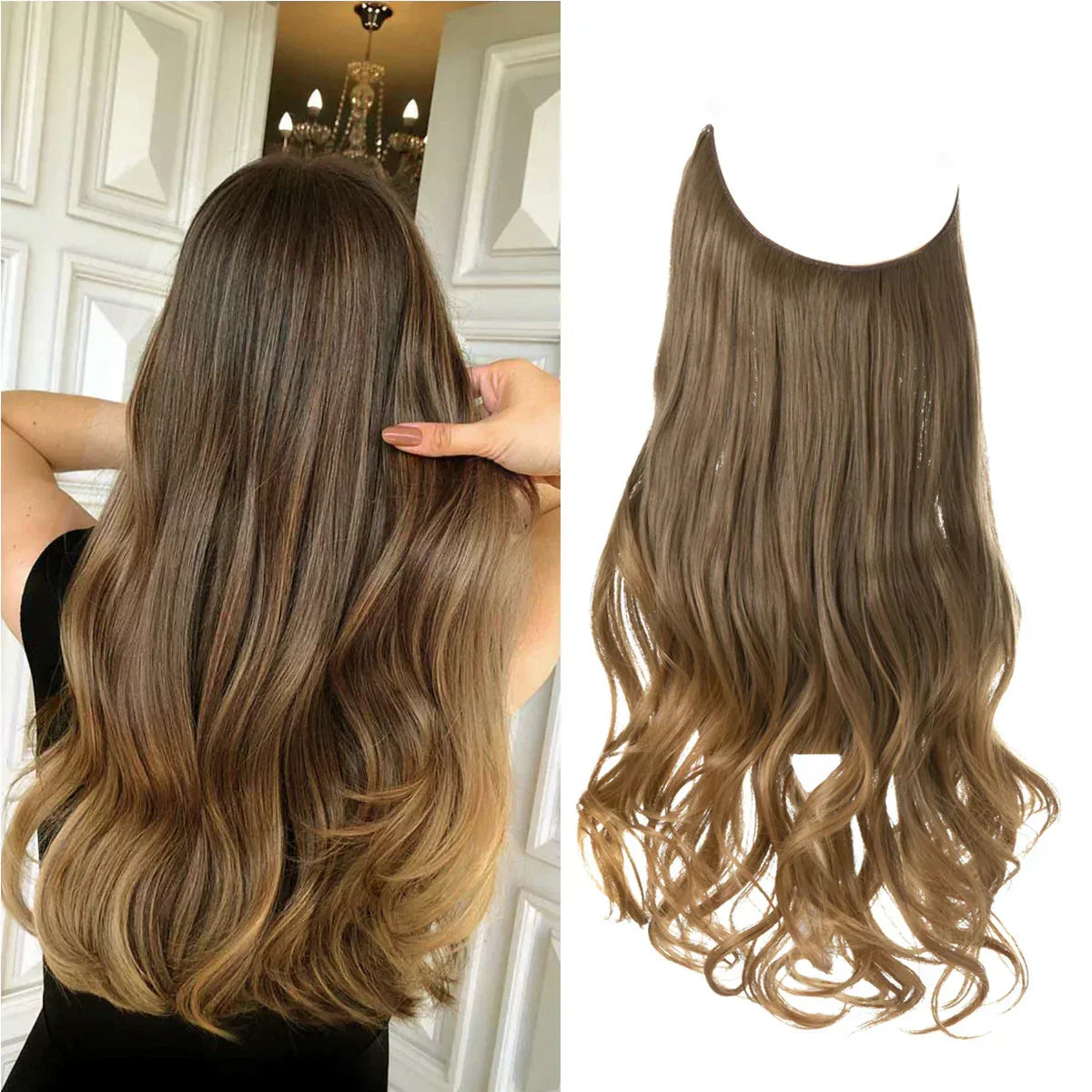 Haarextensies 100% Echt Haar Volume en Lengte Hittebestendig Extensions Natuurlijke Look Styling Haarverlening | Sulvida