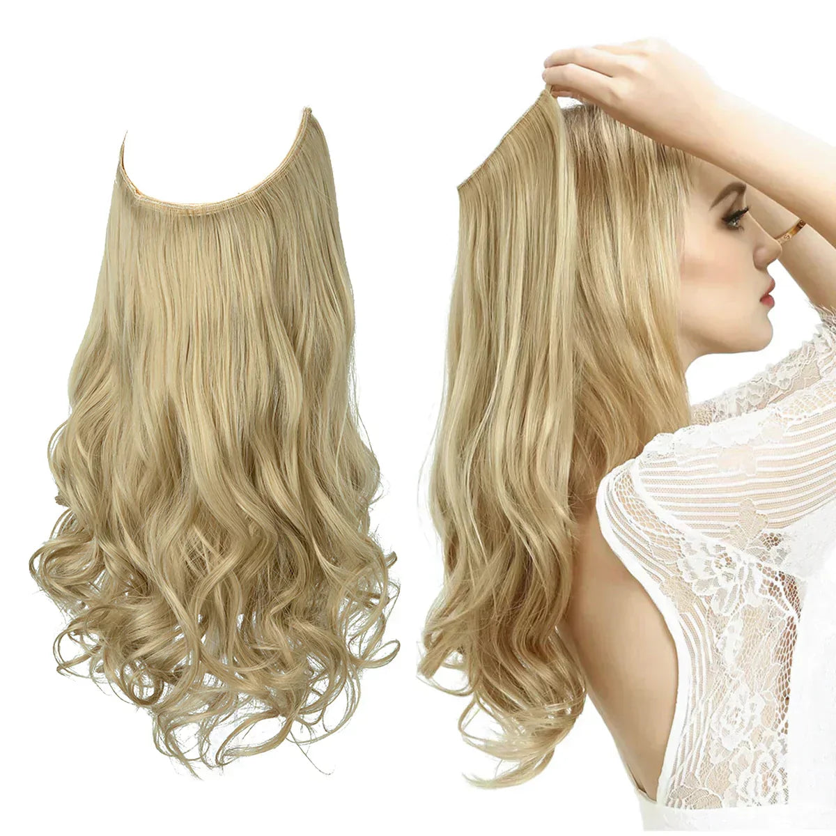 Haarextensies 100% Echt Haar Volume en Lengte Hittebestendig Extensions Natuurlijke Look Styling Haarverlening | Sulvida