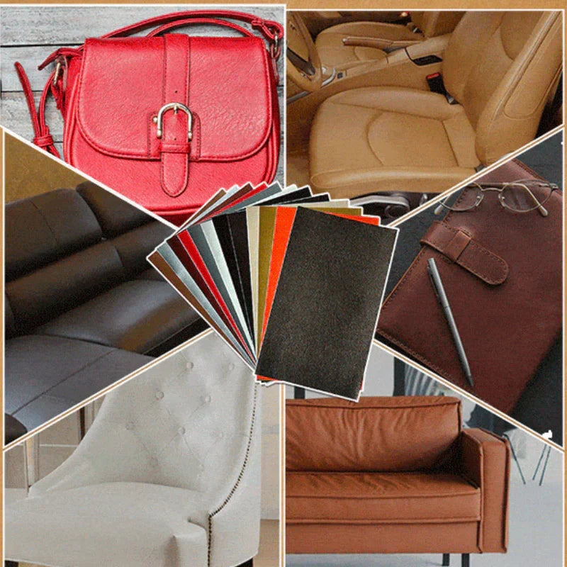 Zelfklevende leren herstelpatch 50x138cm voor meubels kleding tassen autostoelen leer repareren herstellen | Sulvida