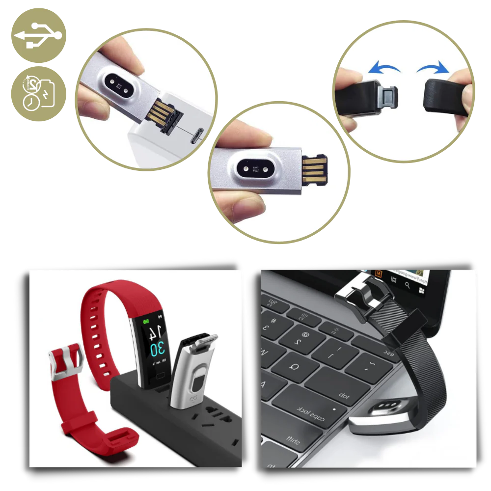 Smartwatch met Gezondheidsfuncties – Bloeddruk Hartslag – LED Display 0.96 Inch – USB Oplaadbaar – Waterdicht | Sulvida