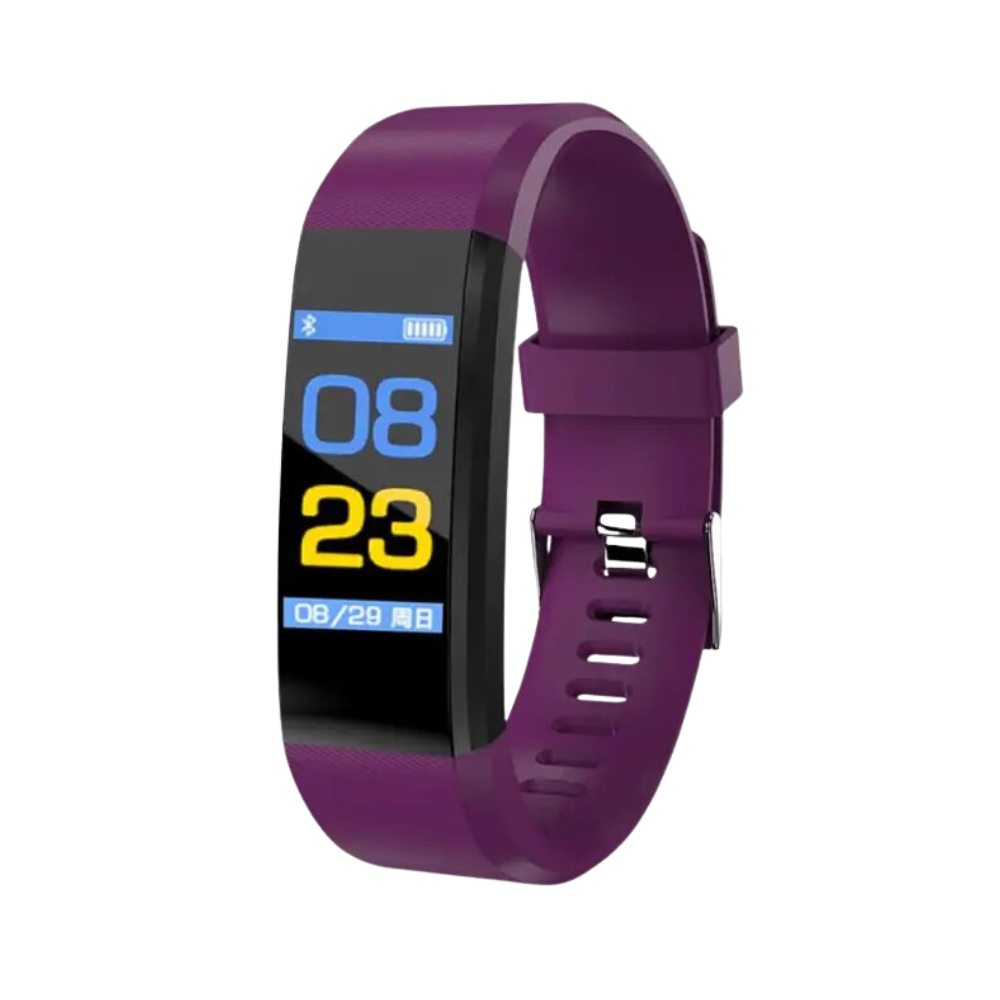 Smartwatch voor Senioren met Hartslagmeter en Bloeddrukmeter | Zwart Rood Groen Blauw Paars | Sulvida
