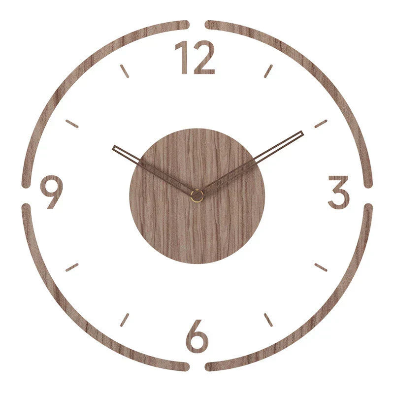 Wandklok hout rond Scandinavisch design tijdloos natuurlijk interieur woonkamer keuken kantoor slaapkamer modern | Sulvida