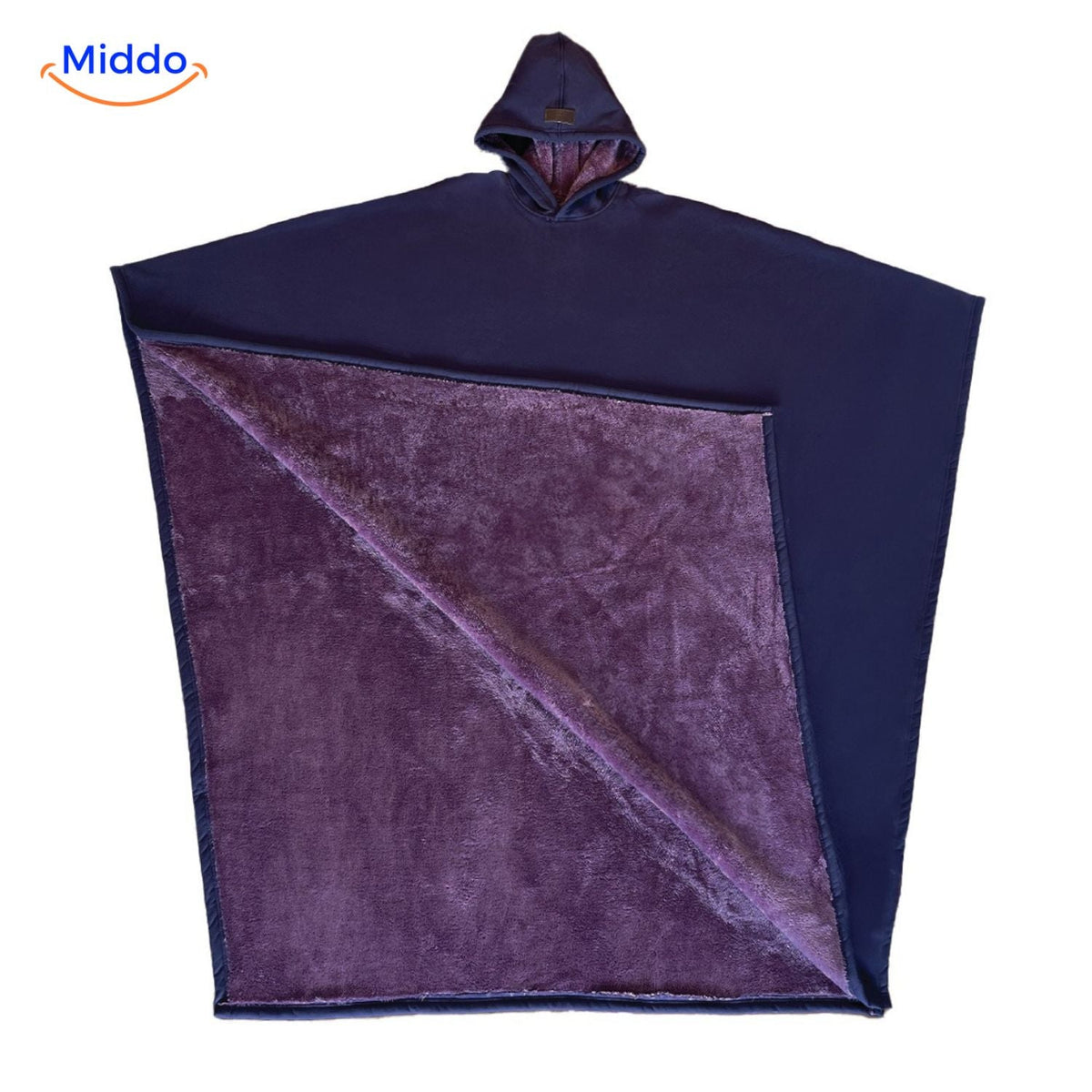 Unisex Cape met Capuchon Wolmix Zwart Groen Rood Paars Herfst Winter Warme Poncho Omslagdoek Oversized | Sulvida