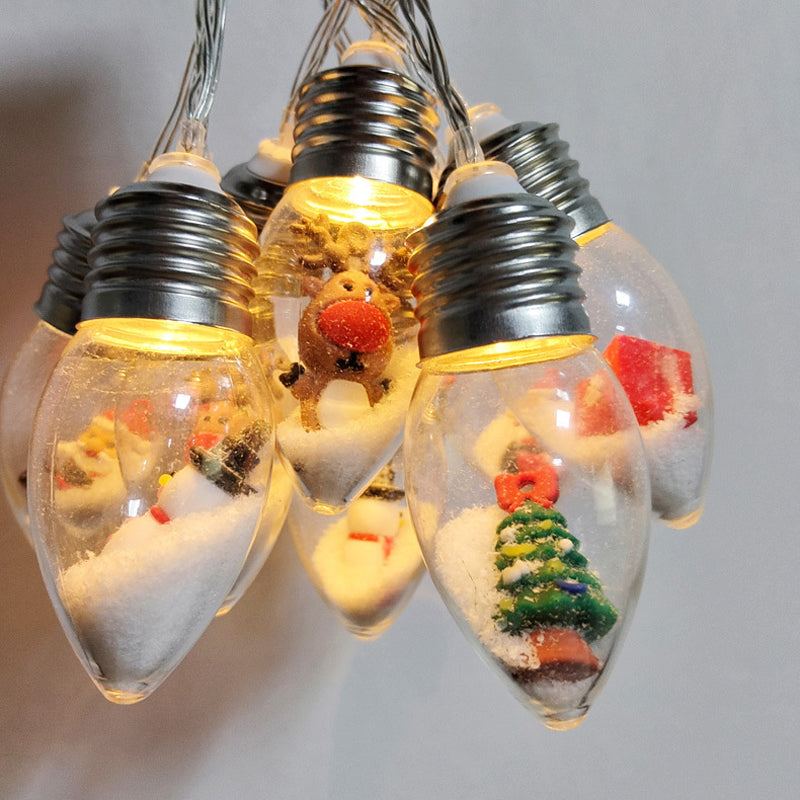LED Lichtslinger Kerstfiguren met 10 Lampjes 1,5-2 Meter Kerstversiering Warmwit USB Sfeerverlichting Binnen | Sulvida