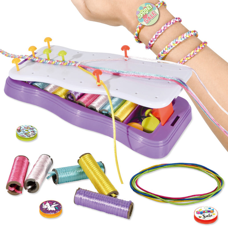 Kit créatif pour enfants : tressage et tissage, jouet créatif pour fabriquer des bracelets d’amitié, développer la motricité et apprendre en s’amusant | Sulvida
