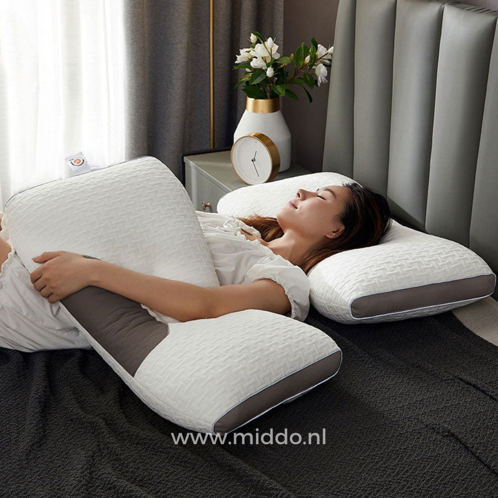 Ergonomisch Neksteunkussen Golfpatroon Honingraat Rug Zijslapers Orthopedisch Memory Foam Slaapkussen | Sulvida