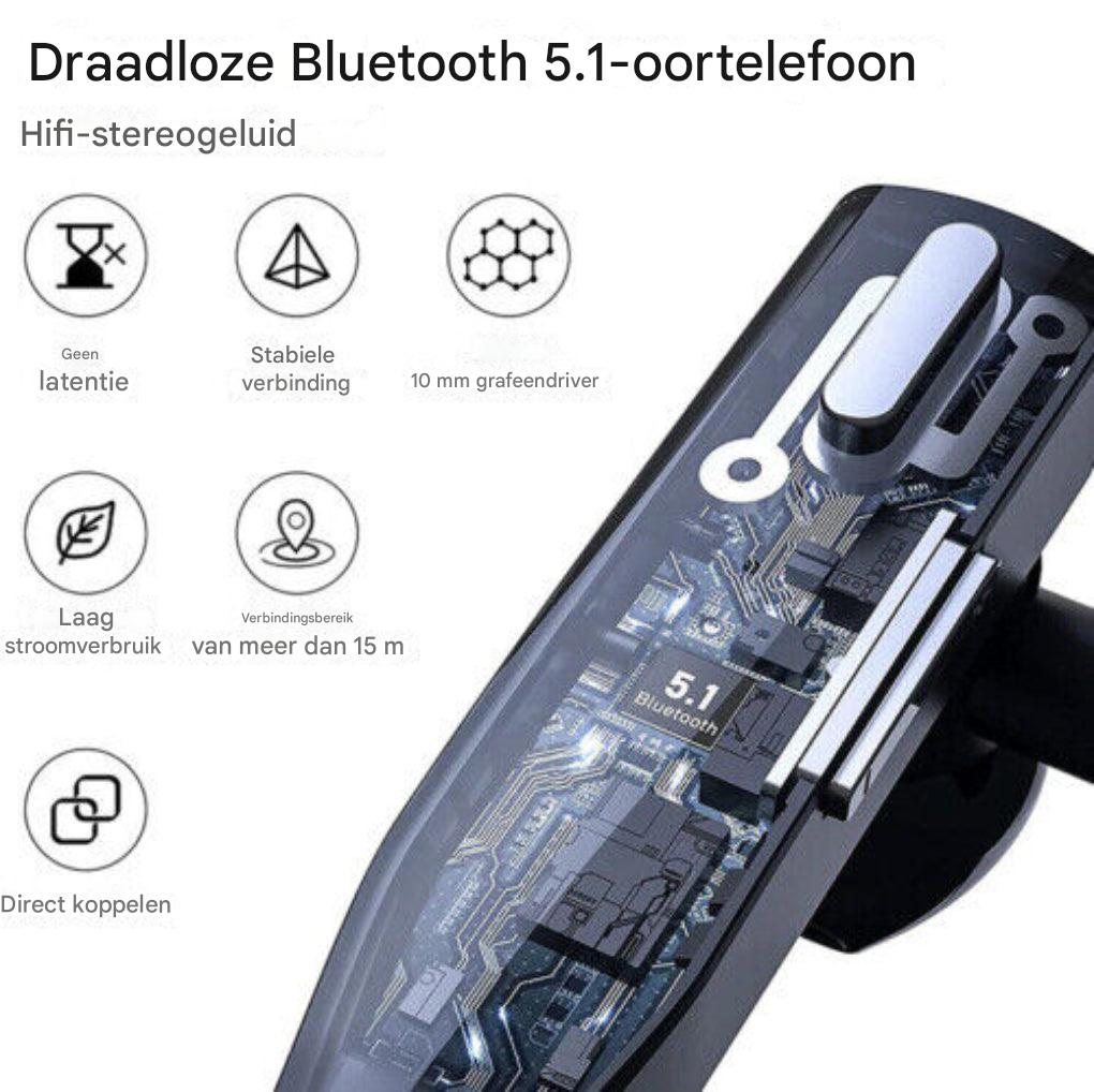 Draadloze headset met ruisonderdrukking en dubbele microfoon voor heldere gesprekken en handsfree bellen | Sulvida