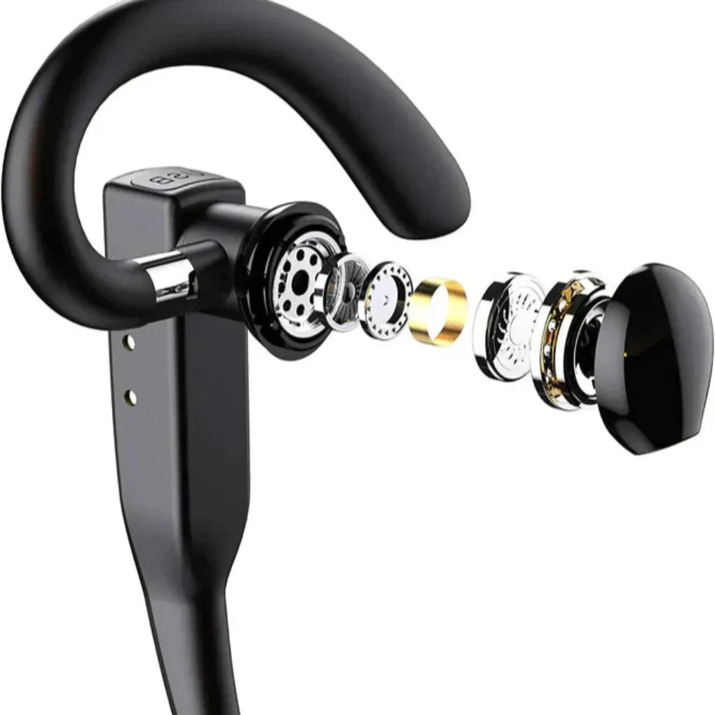 Draadloze headset met ruisonderdrukking en dubbele microfoon voor heldere gesprekken en handsfree bellen | Sulvida