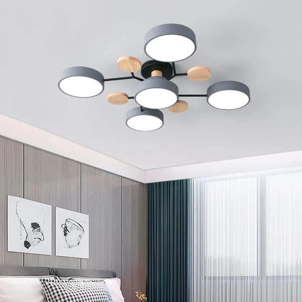 LED Plafondlamp Halo Cirkel IJzer Acryl Dimbaar 4 5 6 7 Lichtpunten Modern Design Woon Slaapkamer Verstelbaar | Sulvida
