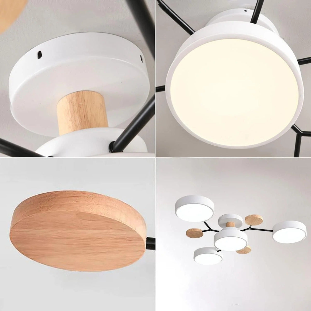 LED Plafondlamp Halo Cirkel IJzer Acryl Dimbaar 4 5 6 7 Lichtpunten Modern Design Woon Slaapkamer Verstelbaar | Sulvida