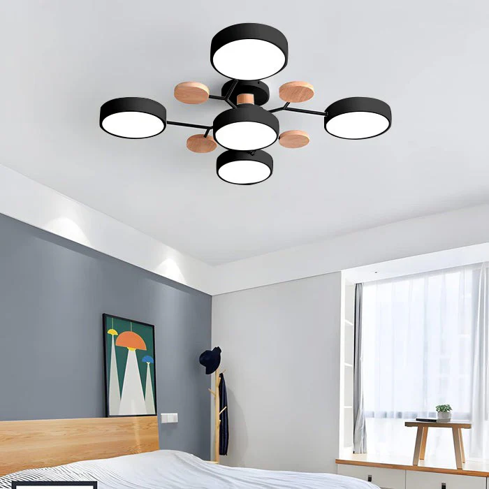 LED Plafondlamp Halo Cirkel IJzer Acryl Dimbaar 4 5 6 7 Lichtpunten Modern Design Woon Slaapkamer Verstelbaar | Sulvida